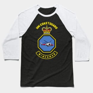 Winchman - HM Coastguard rescue AugustaWestland AW189 helicopter based on coastguard insignia Baseball T-Shirt